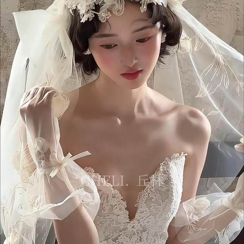复古蕾丝发箍丘林森系