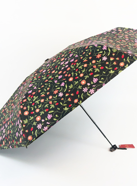 宏达五折超短超轻小巧黑胶晴雨两用紫藤防晒防紫外线遮阳伞太阳伞