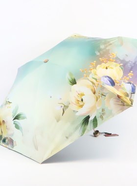 很短放小包宏达五折小金伞超短超轻雨黑胶防紫外线防晒遮阳太阳伞