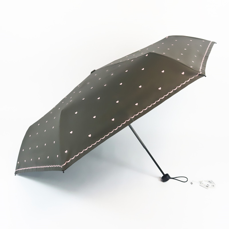彩虹屋超轻折叠黑胶防晒晴雨伞