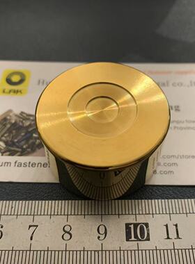 订做 汽车摩托车卡钳用双凹槽钛合金活塞 38x21.75 抛光氮化金色