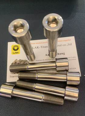 订做 非标准圆柱头内六角钛合金细牙螺栓 M10x1.25x55 66 头16x14