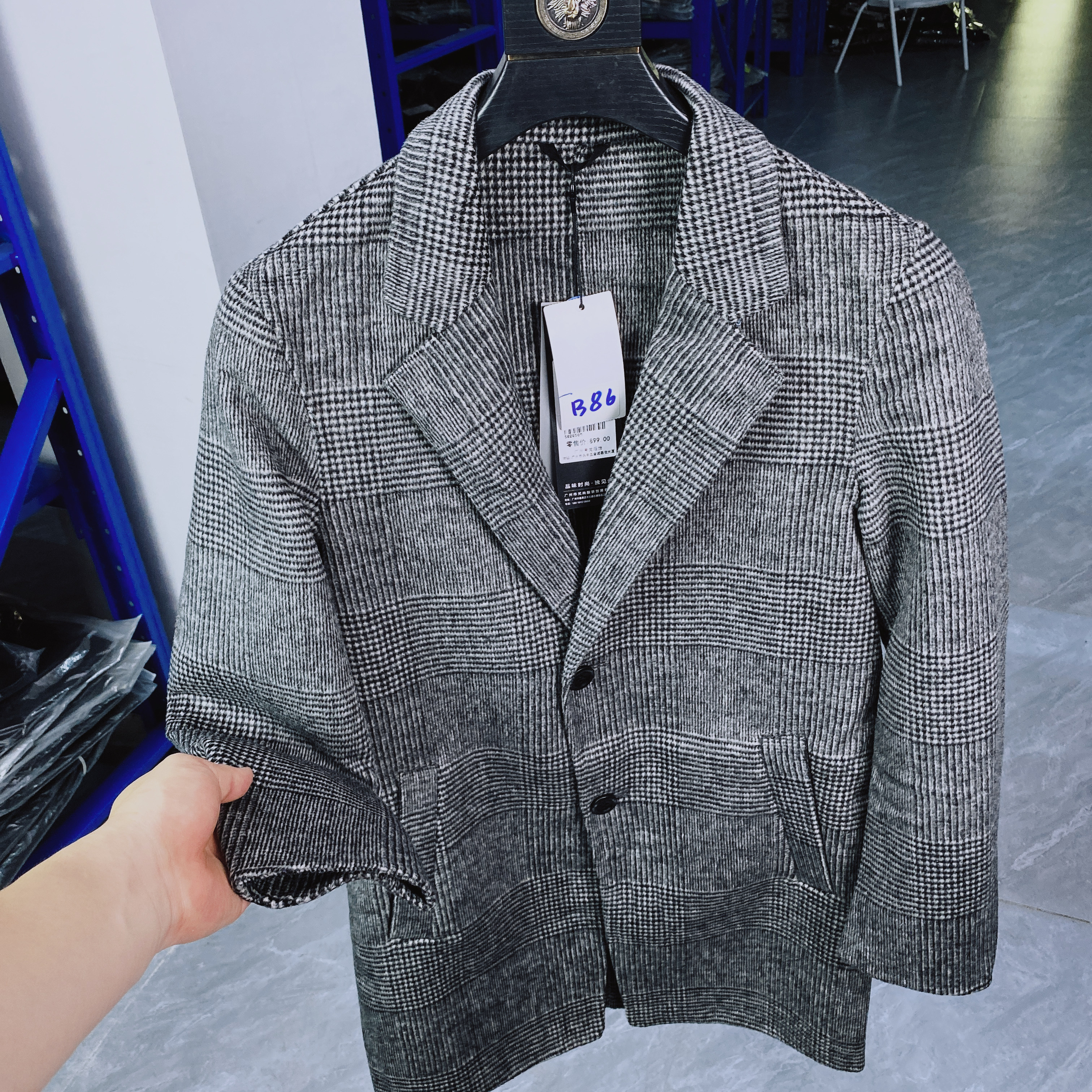 80%羊毛呢子西装大衣外套48码