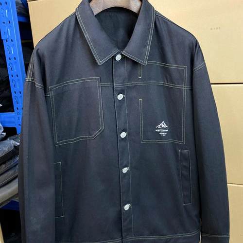 微瑕疵宽松阔版大口袋工装风夹克