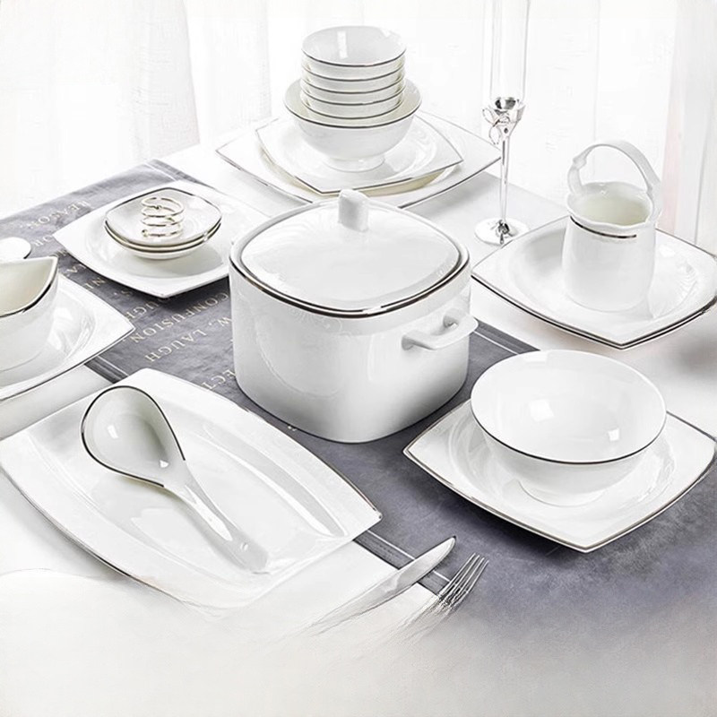景德镇碗盘套装家用2025新款轻奢高级感陶瓷餐具套组乔迁新居礼品