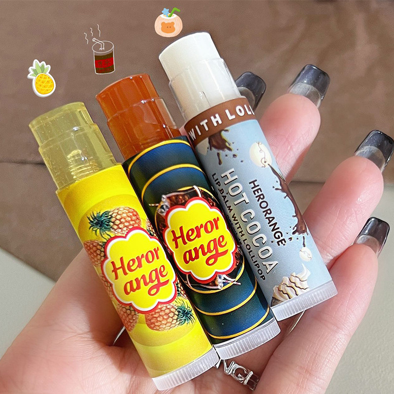 小念家!五支装~百味棒棒糖保湿润唇膏滋润补水防干裂口红打底