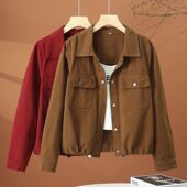 短款 休闲女士上衣 宽松夹克外衣小个子韩版 衬衫 外套女春秋2025新款