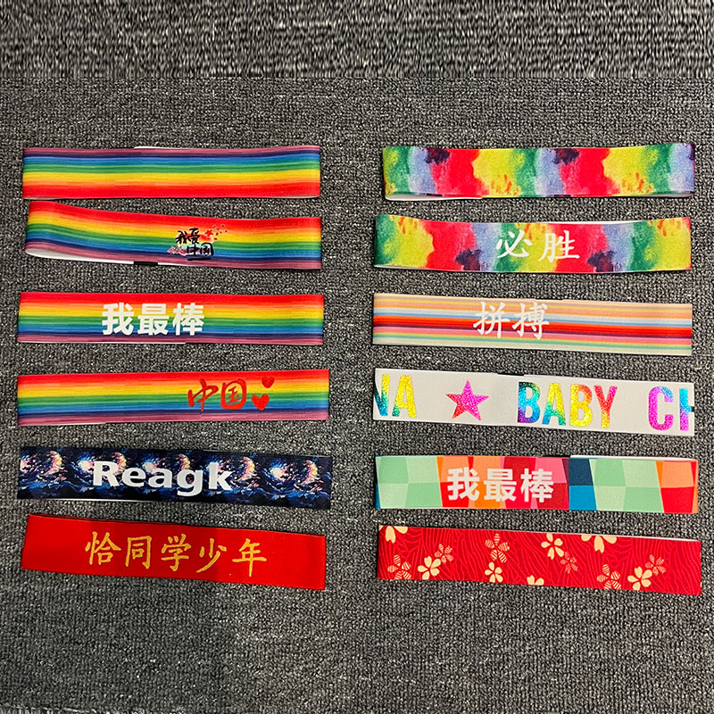 儿童运动发带头箍国庆中国风红色创意头带演出发饰活动配饰束发带