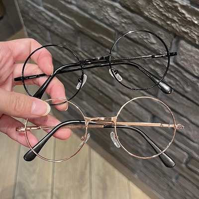 儿童无镜片金属圆形框架