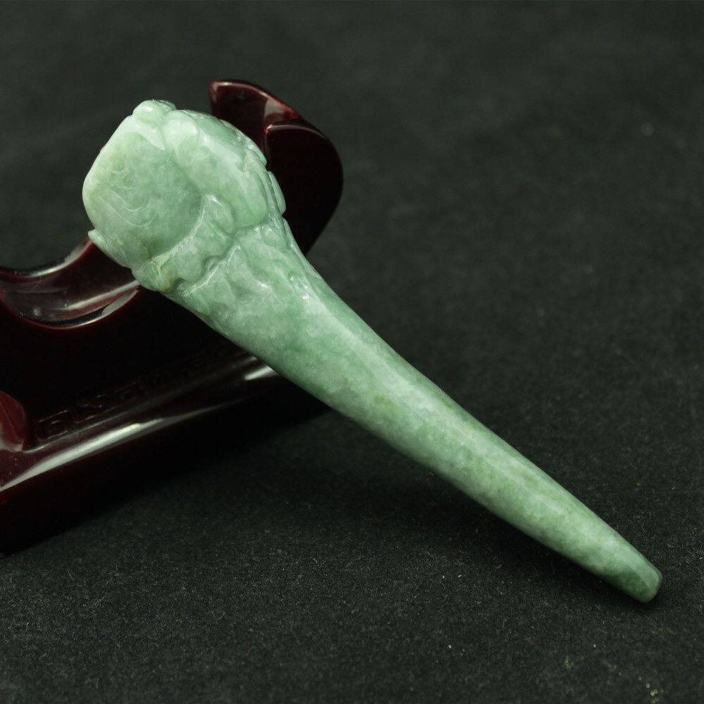 特价 缅甸天然翡翠A货玉器珠宝 糯种龙头长烟嘴 水洗滤嘴 包邮