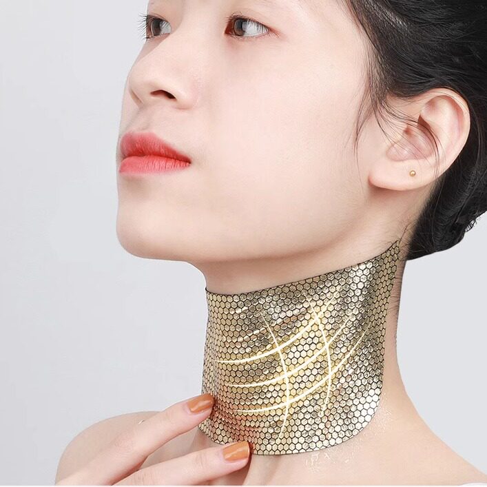 黄金肌肽蜂窝抚纹颈膜美白去颈纹淡化去颈纹补水保湿嫩白天鹅颈