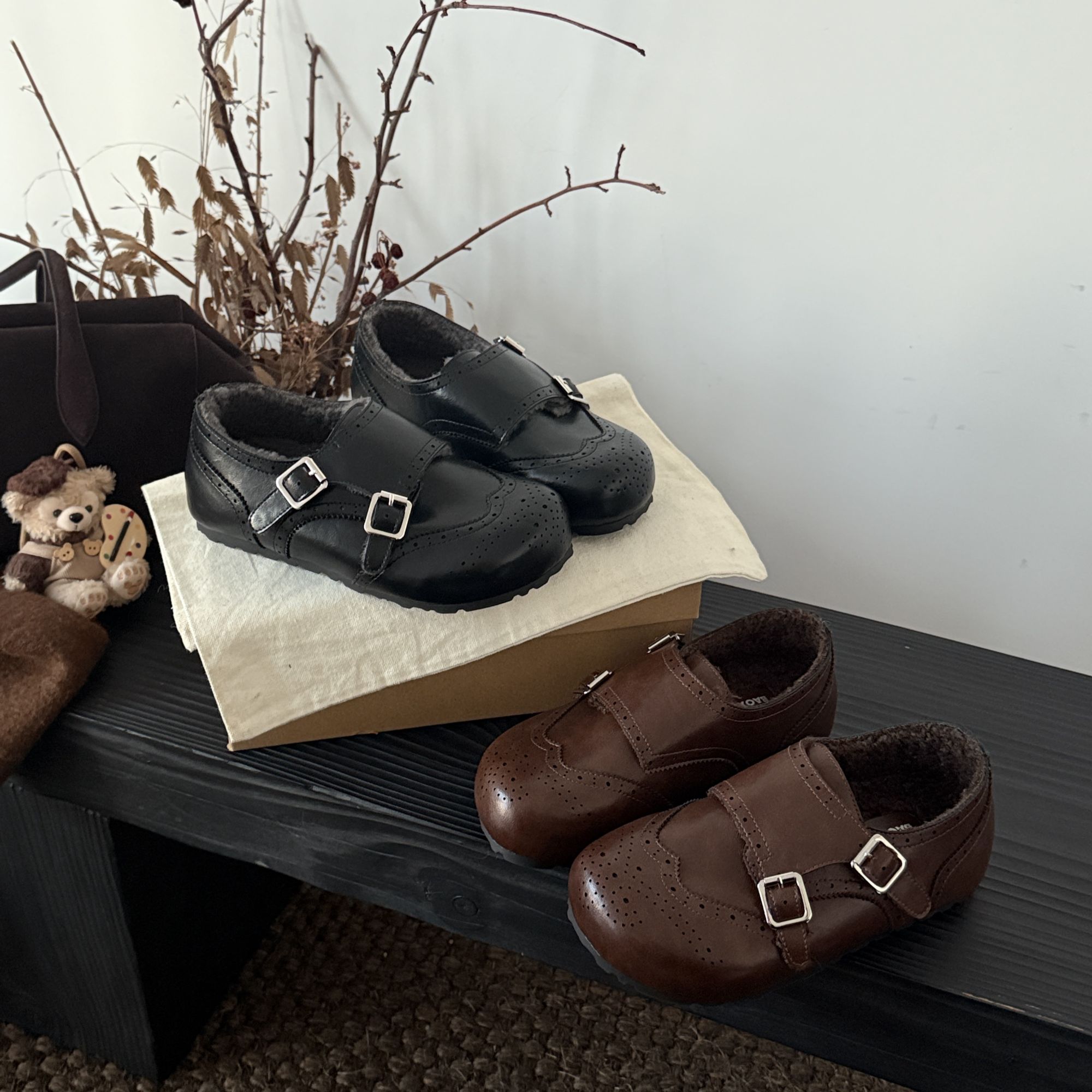 宝小姐2025穆勒风加绒勃肯鞋