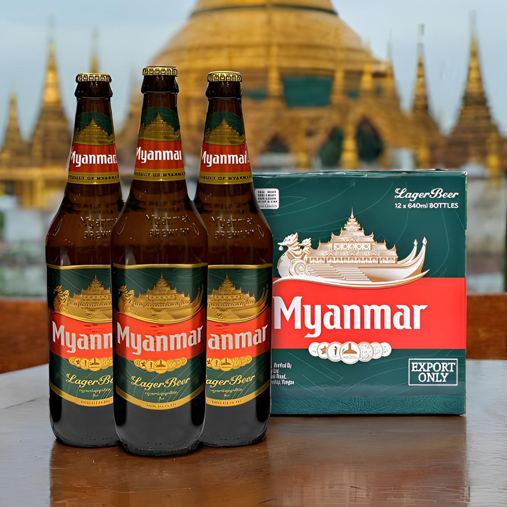 原装缅甸进口啤酒Myanmareer缅玛640ml*12瓶装高麦芽啤酒整箱正品