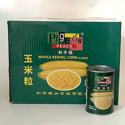 和平鸽玉米粒粟米粒整粒甜玉米罐头410g*24罐水果沙拉披萨玉米烙