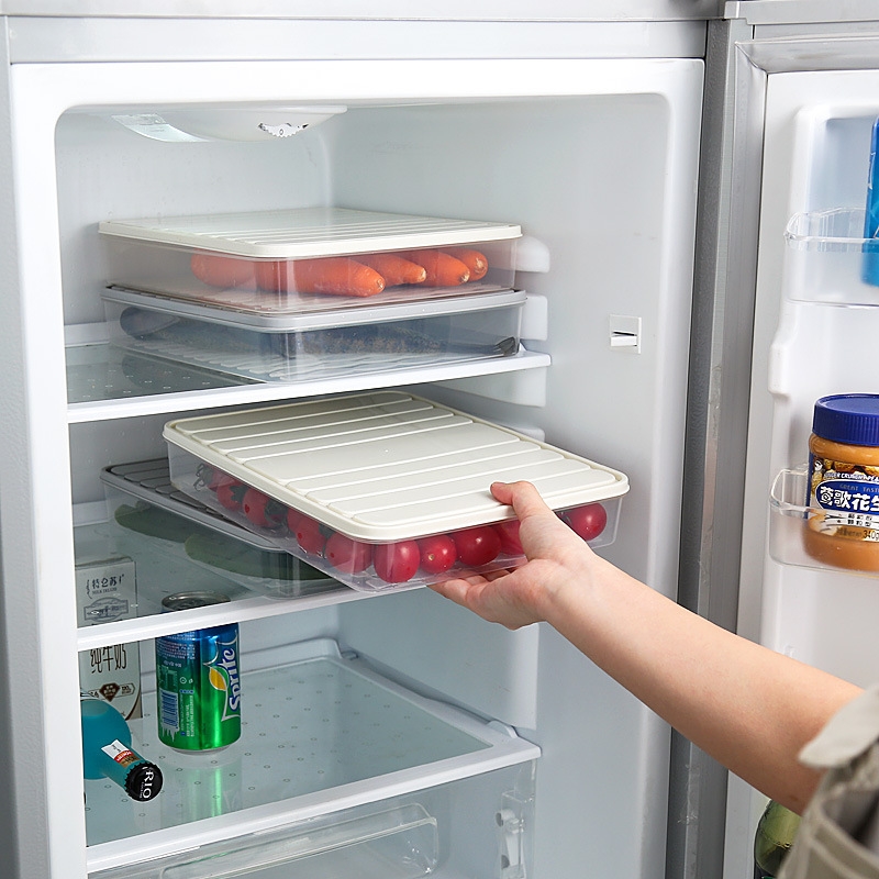 冰箱食品收纳盒日式方形冷冻盒单层塑料密封盒大号分类透明保鲜盒使用感如何?