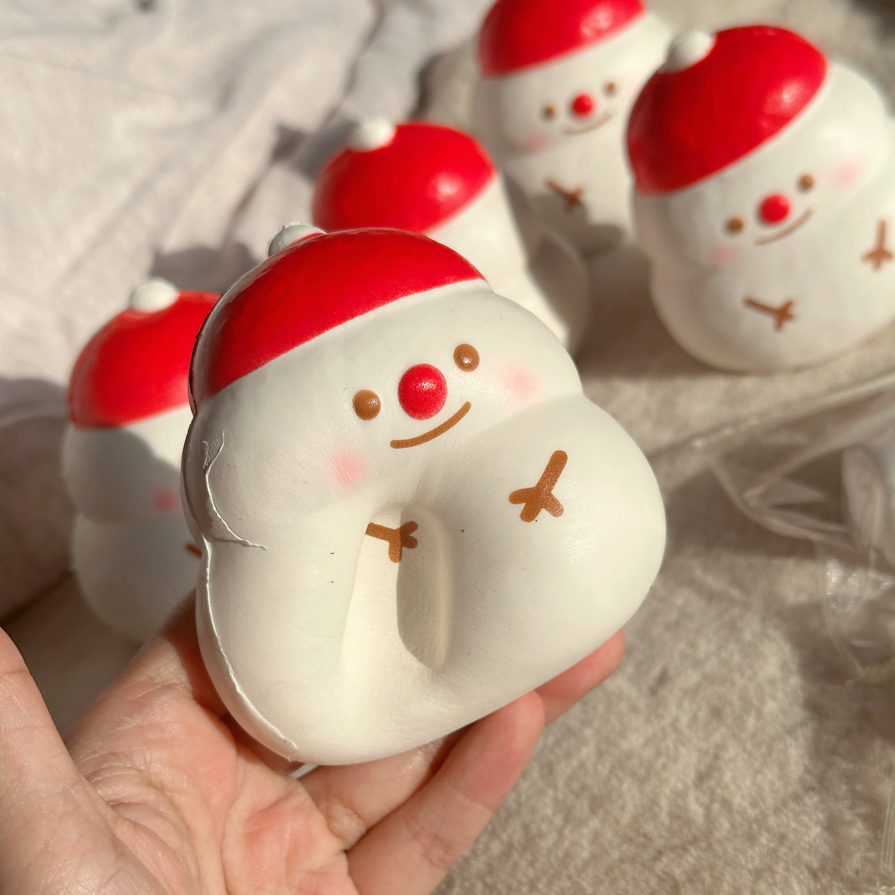 圣诞雪人宝宝慢回弹捏捏乐解压玩具创意礼物潮玩squishy会有瑕疵