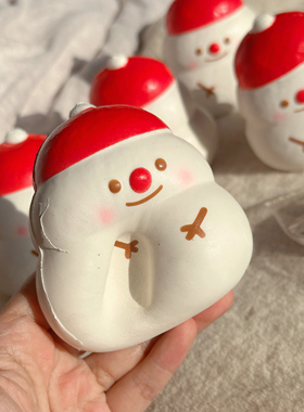 圣诞雪人宝宝慢回弹捏捏乐解压玩具创意礼物潮玩squishy会有瑕疵