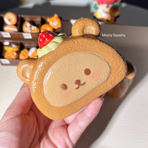 木吉新品草莓小熊瑞士卷巧克力卷慢回弹软绵绵解压玩具squishy