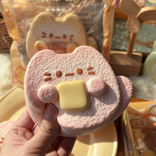 木吉新品黄油猫猫慢回弹解压玩具捏捏乐解压发泄玩具圣诞元旦礼物