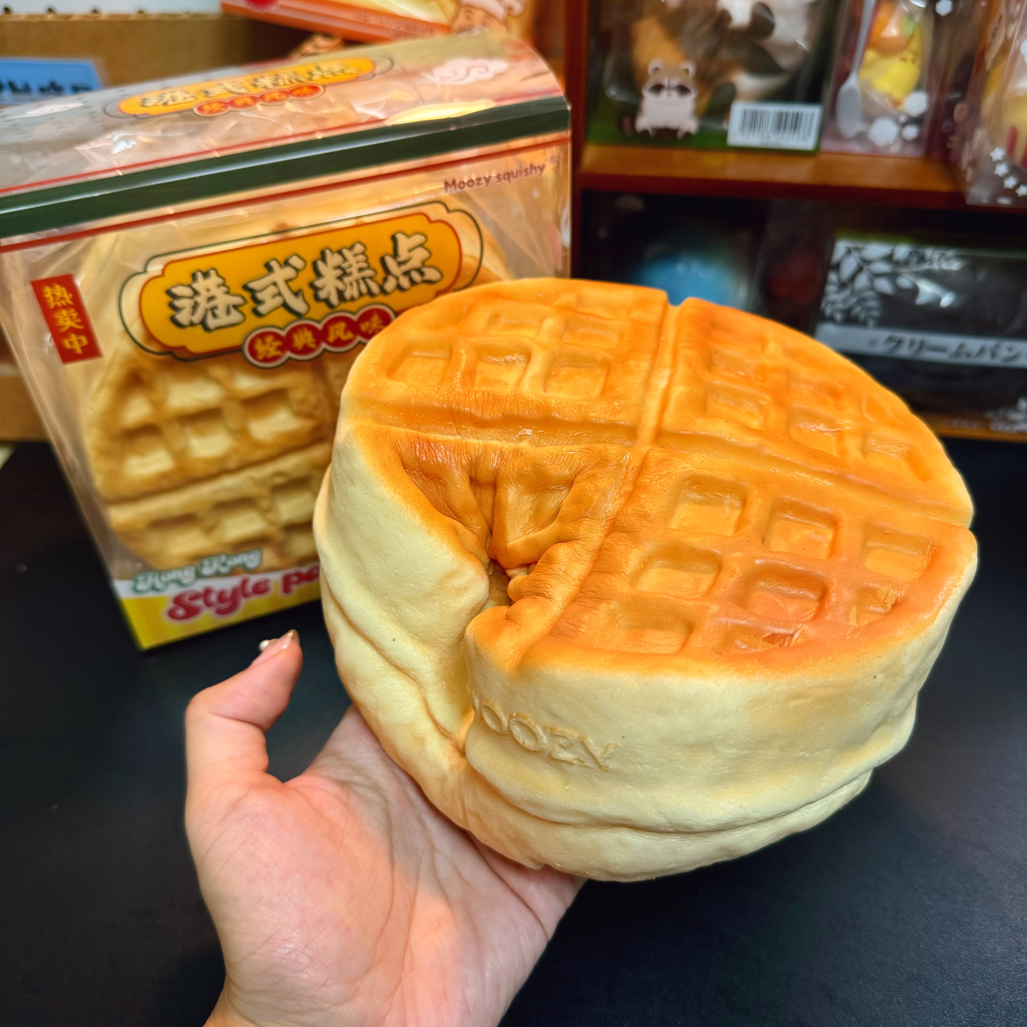 超大港式华夫饼慢回弹玩具木吉squishy超软捏捏乐仿真创意食物