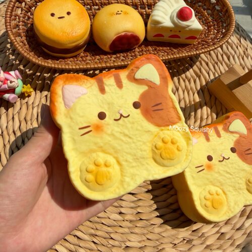 新品湿软Munch忙吃喵喵吐司慢回弹玩具捏捏乐解压发泄squishy