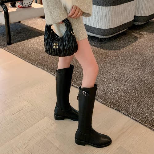lazy。2026新品· 黑色骑士靴女