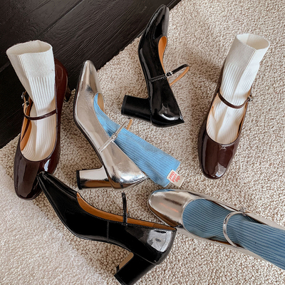 vibes。氛围感·银色高跟鞋女