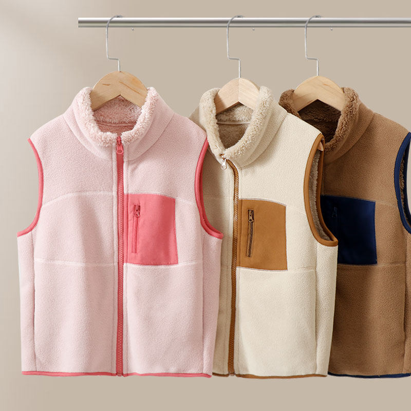儿童秋冬加厚马甲外穿加绒保暖坎肩男童女童立领撞色马夹亲子春装,童装/婴儿装/亲子装,马甲,淘宝优惠券,粉丝福利购,淘宝优惠卷