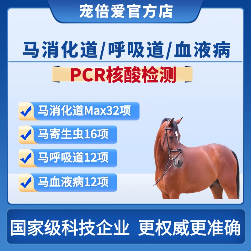 马PCR核酸检测呼吸道喷嚏鼻涕消化道便血液寄生虫