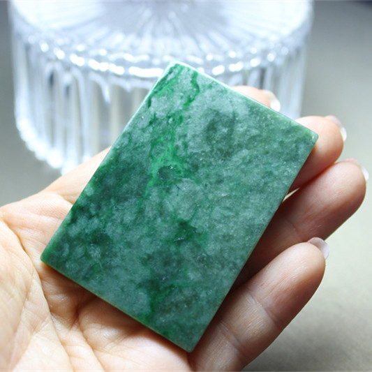 F210翡翠绿色宝石森林绿调性大方牌设计天然现货包邮证书吊坠挂件