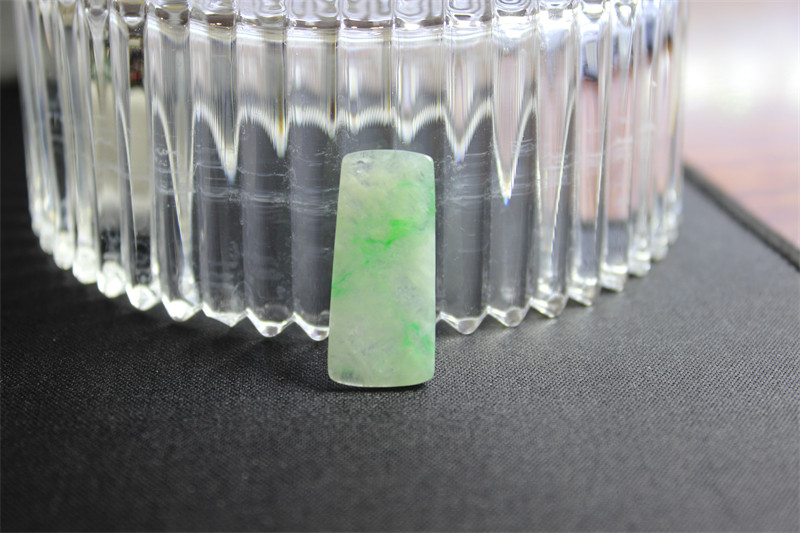 II14翡翠玻璃种戒面吊坠无事牌裸石镶嵌天然证书现货包邮礼物