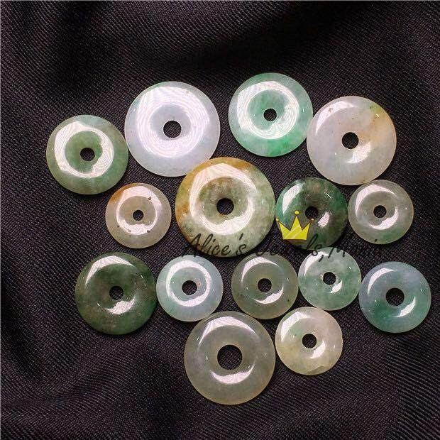 老翠老翡翠老玉扣子平安扣15枚全部不拆卖包A货不议价L23