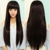热销假发女长直发 长发蓬松修脸神器假发套帅气假头套 伪娘CD变装