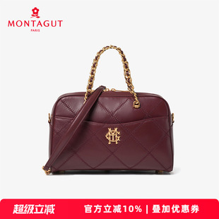羊皮枕頭包高級感輕奢經(jīng)典 夢特嬌女包新款 波士頓包手提斜挎包