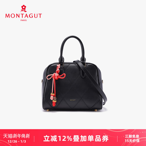 梦特娇秋季新款时尚绳结手提包