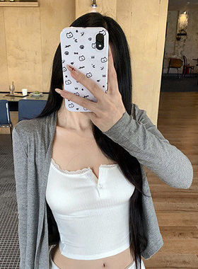 灰色针织开衫女春秋薄款遮