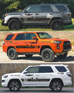 适用于丰田超霸4RUNNER车身贴纸彩条汽车拉花车贴拉花改装装饰贴