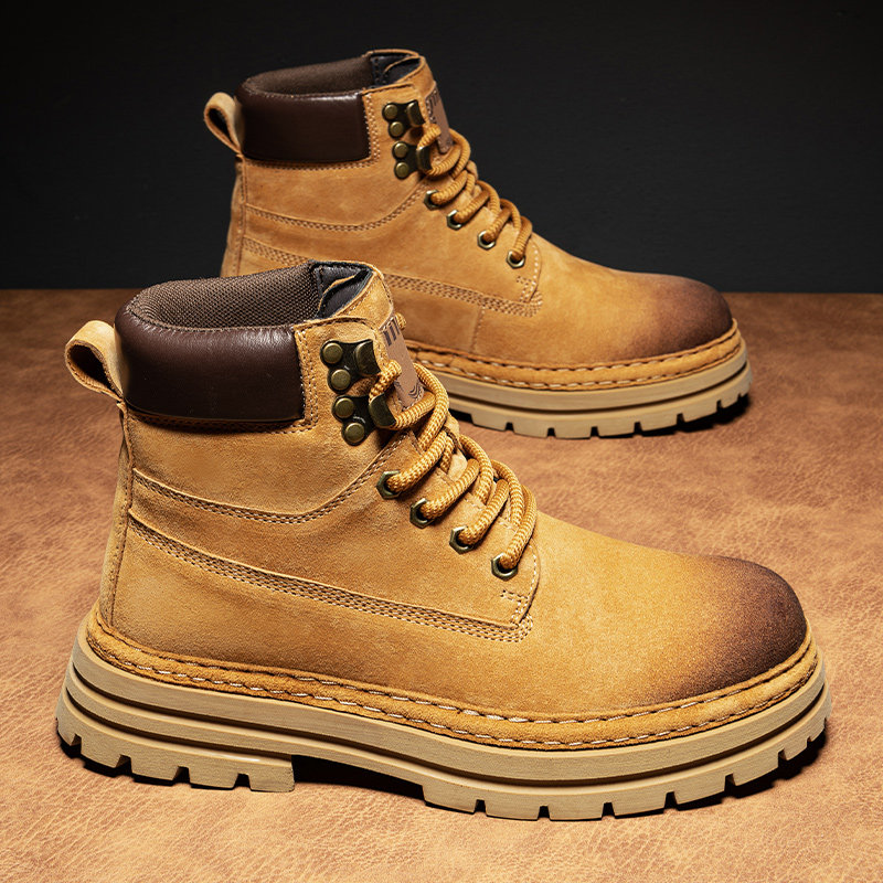 外贸撤单清仓特价捡漏新款时尚复古高帮马丁靴工装靴保暖休闲男鞋