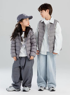 儿童羽绒服男童女童轻薄羽绒外套马甲套装童装中大童冬装外套内胆