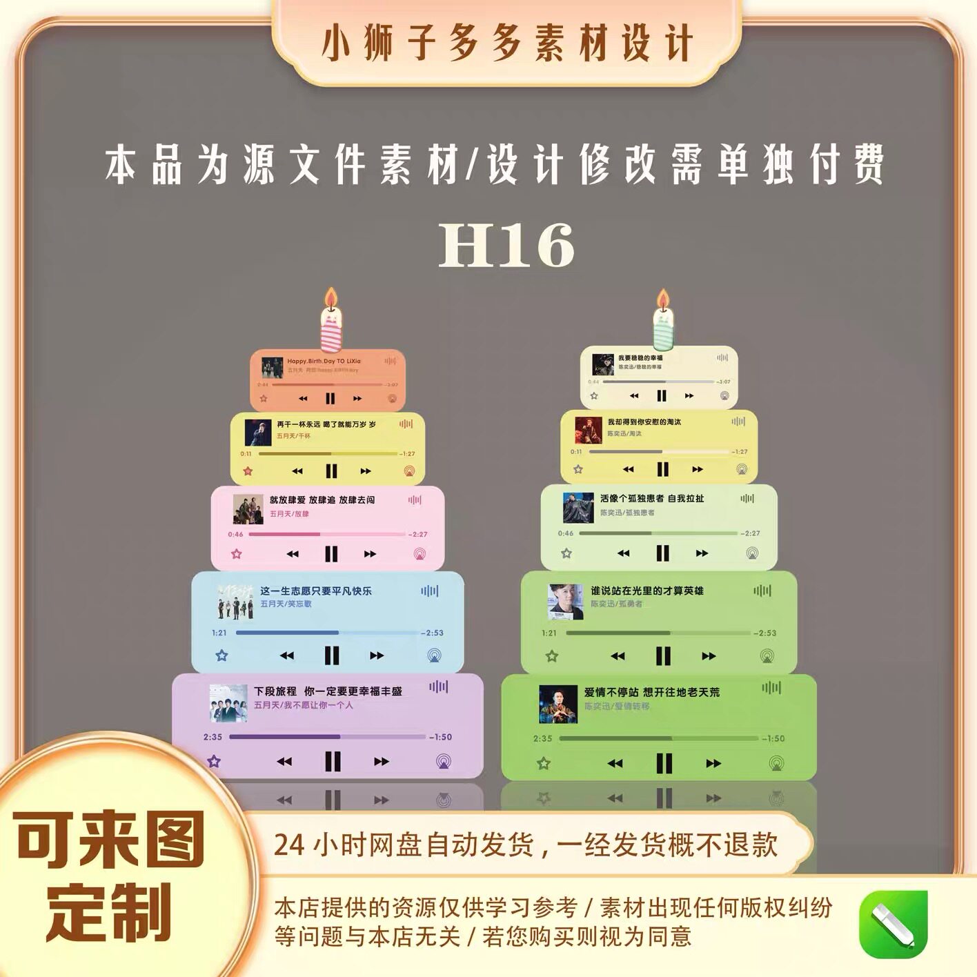 五月天陈奕迅明星生日蛋糕手举牌KT板PS分层可修改设计源文件素材