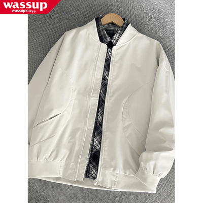 WASSUP美式休闲夹克外套男春秋季
