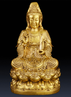 铜观音摆件精工纯铜家居装饰品