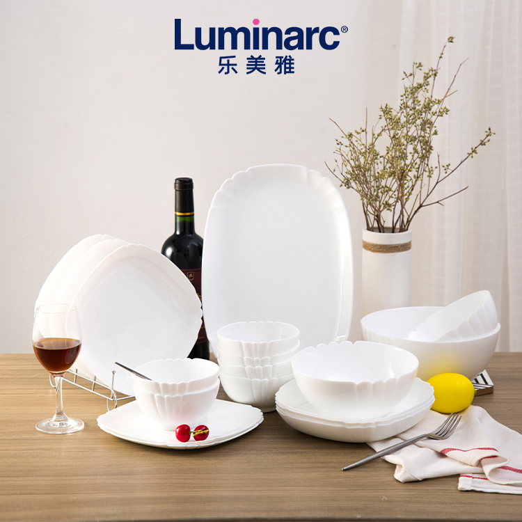 乐美雅特莎白玉钢化玻璃沙拉碗