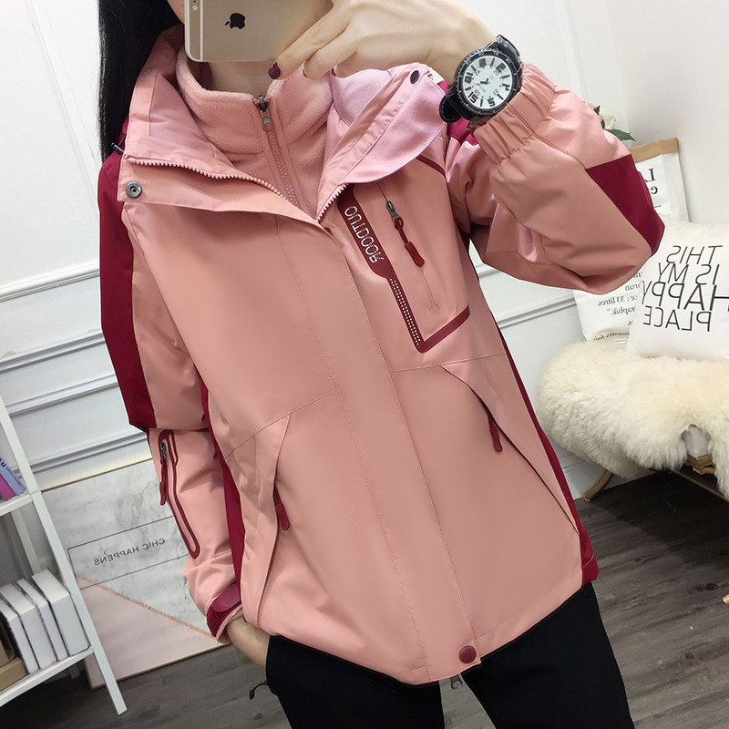 外套女可拆卸滑雪服韩国冲锋衣
