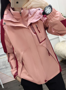 外套女可拆卸滑雪服韩国冲锋衣