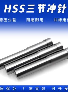 模具三节冲针D1-D16 60毫米A冲头台阶冲头进口高速钢白钢HSS现货