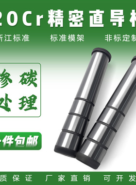 20cr直边导柱普精密导柱：D10-50精密直导柱塑模模架浙标直边导柱