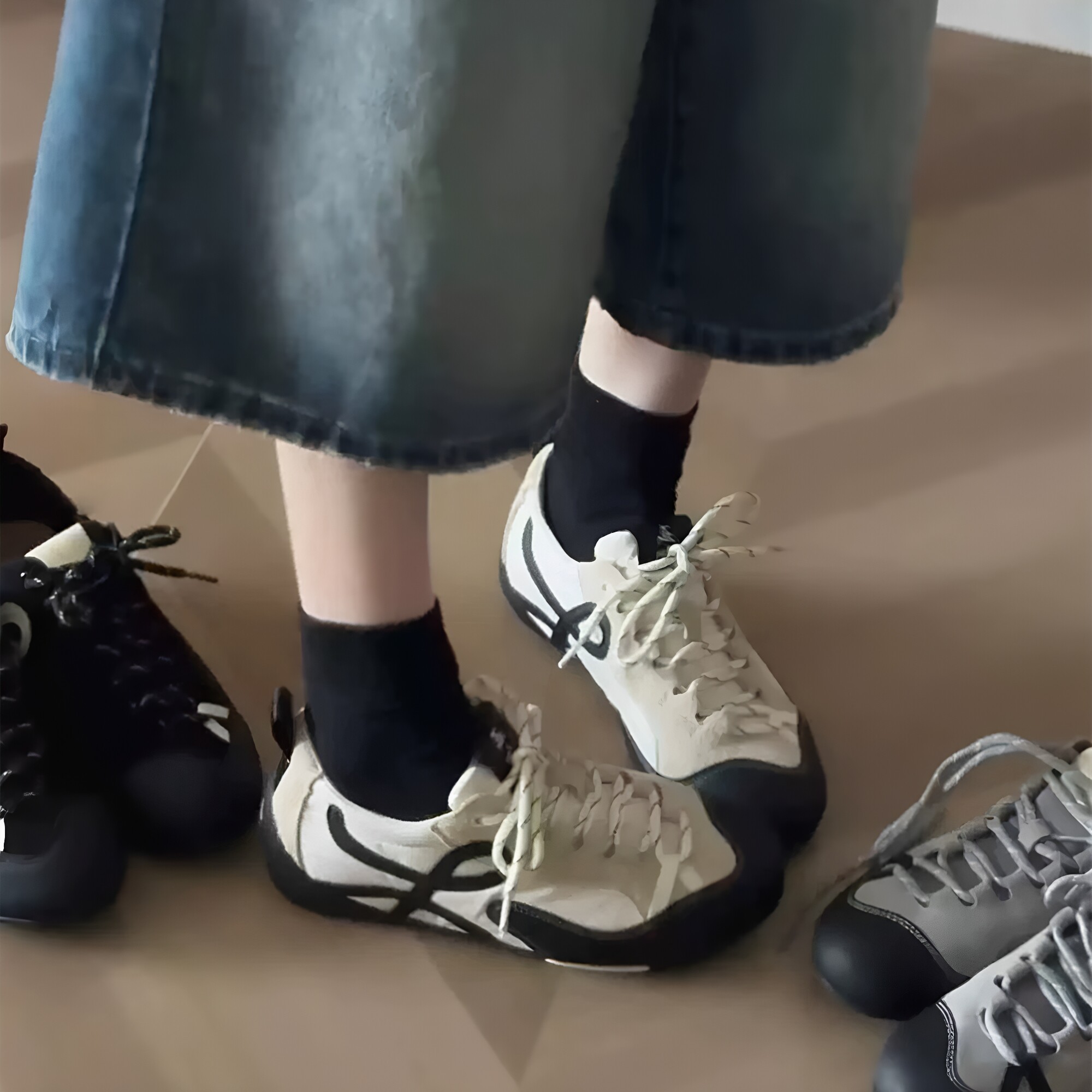 秋季~德训鞋女内增高运动阿甘鞋