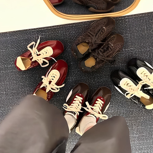 内增高5cm豹纹德训鞋运动阿甘鞋