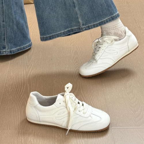 复古德训鞋女软底阿甘休闲小白鞋